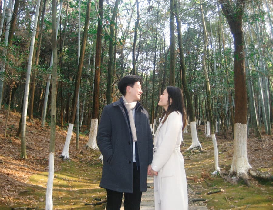 Among the bamboo
